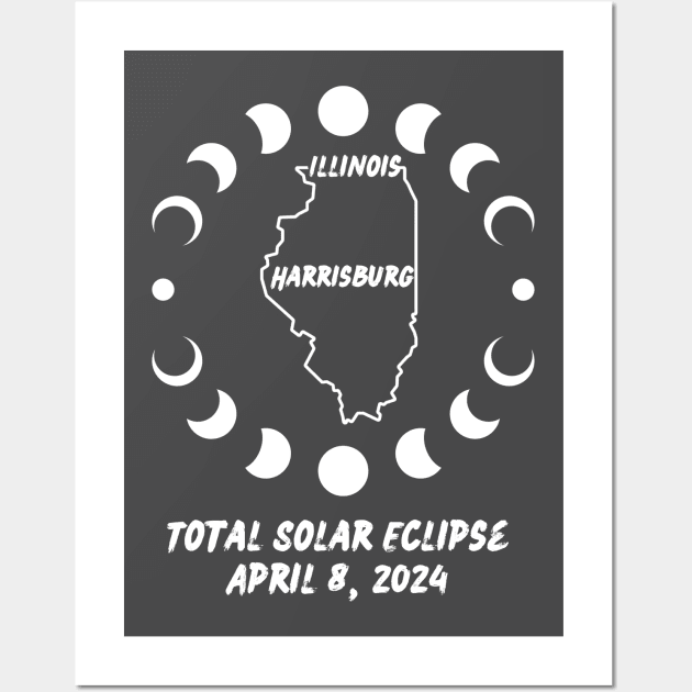 Illinois Total Solar Eclipse 2024 Wall Art by Total Solar Eclipse